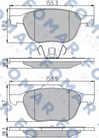 FOMAR FRICTION fo914581 -  Комплект тормозных колодок, дисковый тормоз